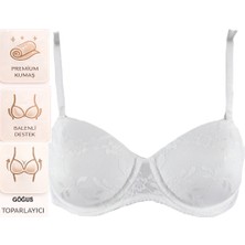 Bipamuk Kadın Desteksiz Dantelli Sütyen Doğal Form Toparlayıcı