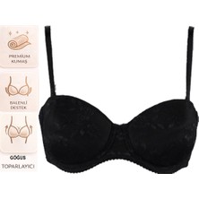 Bipamuk Kadın Desteksiz Dantelli Sütyen Doğal Form Toparlayıcı