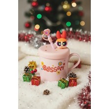 Miniso Powerpuff Girls Lisanslı Pipetli Dekoratif Seramik Kupa 450 ml - Blossom