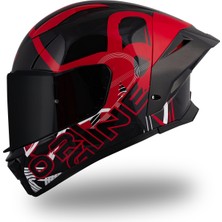 Origine Pista Street Siyah - Kırmızı Kask