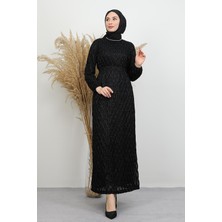 Marya Tesettür Tül Elbise Siyah