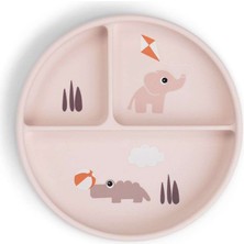 Done By Deer Done by Deer - Playground - Vakumlu Bölmeli Silikon Tabak - Pembe