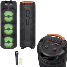 Torima D31 Taşınabilir Rgb Ledli Bluetooth Hoparlör Parti Speaker Tekerlekli Mikrofonlu Kumandalı USB Tf Fm Mıc