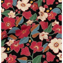 Podyum Baskı Çicekli Canlı Renkli Desenli Dijital Baskılı Döşemelik Koltuk Kumaşı, Kırlent, Minder Kumaş 100X140 cm