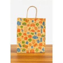 Aivor Hediyelik Desenli Kraft Çanta 50 Adet