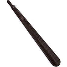 Tamer Tanca Unisex Hakiki Deri Kahverengi Kroko Kerata Çekecek 147 Kerata SK25-26 Kahve Kroko