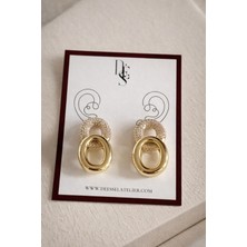 Deesse Latelier GOLD TAŞLI DOUBLE RING KÜPE