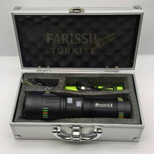 farissu GK601 10000 Lümen El Feneri | 4×18650 Pil Dahil | Metal Gövde | Özel Taşıma Kutulu