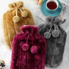 Tp Buğz 2 Litre Ponponlu Peluş Sıcak Su Torbası 1.sınıf Kauçuk Malzeme