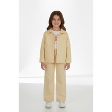 Mutlu Kids Aplike Nakışlı Kız Ceket Takımı