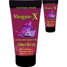 Shogunx Extra Size Cream 2 Adet 50ML Erkeklere Özel "süre-Katılık-Hacim" Penisbakım Masaj Kremi