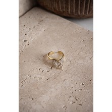 Deesse Latelier GOLD TAÇ DETAYLI TAŞLI EAR CUFF