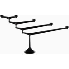 Tom Dixon Spin Large Siyah, Döküm Demir Dekoratif Mumluk 105 cm