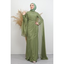 Aren Tül Abiye Soft Yeşil