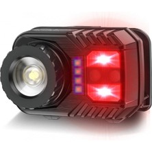 MiraLive Peakstar PS-571 Sensör Xpg Cob LED USB Şarj Edilebilir Lityum Pilli Zoomlu Kafa Lambası