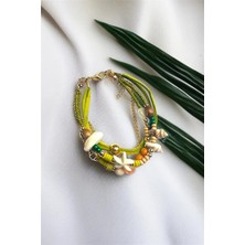 Petek Aksesuar Etnik Bohem Çoklu Bileklik Doğaltaş