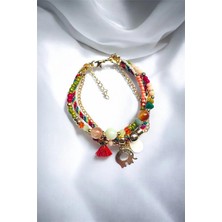 Petek Aksesuar Etnik Bohem Çoklu Bileklik Doğaltaş