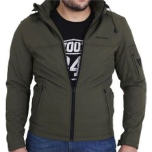 Venom Jaws Soft Shell Erkek Haki-Yeşil Motosiklet Montu Tam Koruma