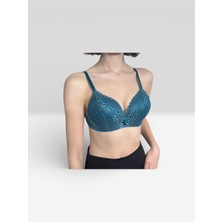 HK Underwear Dantelli Turkuaz Sütyen