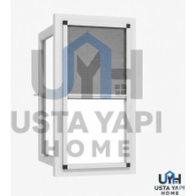 Usta Yapı Home Plise Sineklik Sürgülü Dikey Pencere Sinekliği Akordiyon Sineklik | 0-70 x 0-150 cm Aralığı Ölçüye Özel Üretim |