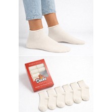 Ducks Socks Kadın 6'lı Pamuklu Kutulu Lastiksiz Dikişsiz Iz Bırakmaz Kısa Konç Sıkmayan Çorap