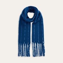 MUDO Çizgili Püsküllü Yumuşak Dokulu Atkı