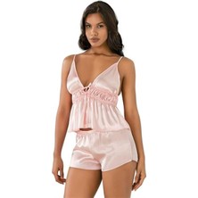 byasafkids Somon Saten Şort Takımı 9208