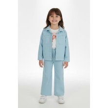 Mutlu Kids Aplike Nakışlı Kız Ceket Takımı