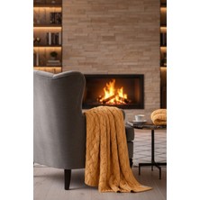 Miespiga Serenita Saç Örgü Triko Battaniye Koltuk Şalı