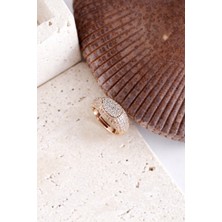 Deesse Latelier GOLD TAŞLI OVAL YÜZÜK