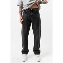 Denim Republic Erkek Siyah Baggy Bol Kot Pantolon Bol Paça
