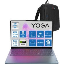 Lenovo Yoga 9 16IAH10 Pro Aura Edition Intel Ultra Core 7 255H 32GB 4tb SSD 8GB/RTX5060/GDDR7 16" 2.8k Wqxga+ OLED 1100NITS 120Hz Windows 11 Home Taşınabilir Bilgisayar 83L0002LTRH12 + Zettaçanta