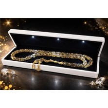 Altınsoy Tesbih Kişiye Özel Harfli Düşük Ayar Altın Parçacıklı Tesbih Özel Işıklı Kutulu