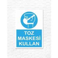 Dijidepo Toz Maskesi Kullan Uyarı Etiketi