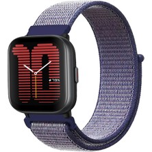Amazfit Active ile Uyumlu Kordon Cırt Cırtlı Spor Kumaş Kayış