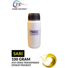 Power Time Epoxy Opak & Transparan Sıvı Pigment Boya 100 Gram / Sarı / Epoksi Için
