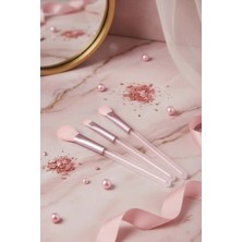 Miniso Parlak Pembe Serisi Göz Makyaj Fırça Seti (3 Adet)