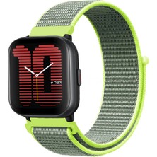Amazfit Active ile Uyumlu Kordon Cırt Cırtlı Spor Kumaş Kayış