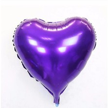 Tp Buğz Mor Kalp Folyo Balon 45 Cm.