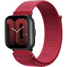 Amazfit Active ile Uyumlu Kordon Cırt Cırtlı Spor Kumaş Kayış