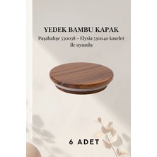 Zuri Design 6'lı Ahşap Vakumlu Yedek Kapak - Elysa ve Timeless Kahvaltılık & Saklama Kapları için Uyumlu