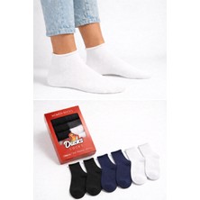 Ducks Socks Kadın 6'lı Pamuklu Kutulu Lastiksiz Dikişsiz Iz Bırakmaz Kısa Konç Sıkmayan Çorap