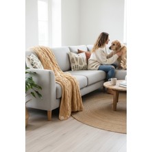 Miespiga Serenita Saç Örgü Triko Battaniye Koltuk Şalı