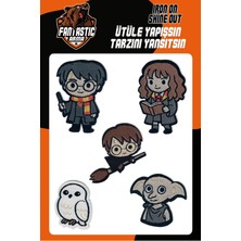Fantastic 5'li Harry Potter Karakterleri Dokuma Arma Seti - Ütüyle Yapışan Dokuma Patch Set