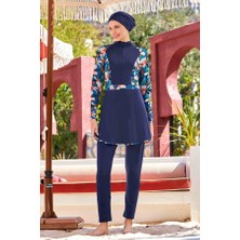 Remsa Mayo Likralı Tam Kapalı Tesettür Mayo Berta 4529 Koyu Lacivert