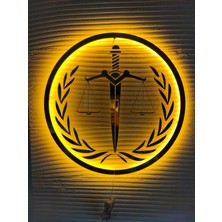 Dekoraven Avukat Hukuk Bürosu LED Işıklo Logo Tabeal