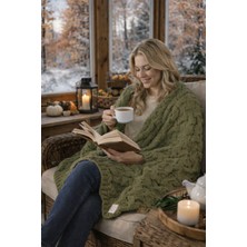 Miespiga Serenita Saç Örgü Triko Battaniye Koltuk Şalı