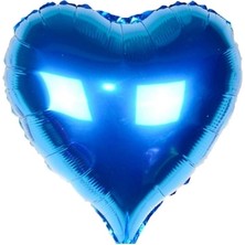 Tp Buğz Mavi Kalp Uçan Folyo Balon 80 Cm.
