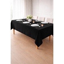PerdeYap Kadife Dokulu Siyah Renk Masa Örtüsü 33-Siyah
