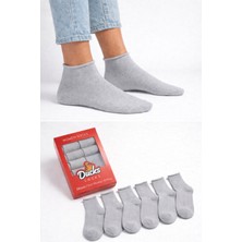 Ducks Socks Kadın 6'lı Pamuklu Kutulu Lastiksiz Dikişsiz Iz Bırakmaz Kısa Konç Sıkmayan Çorap